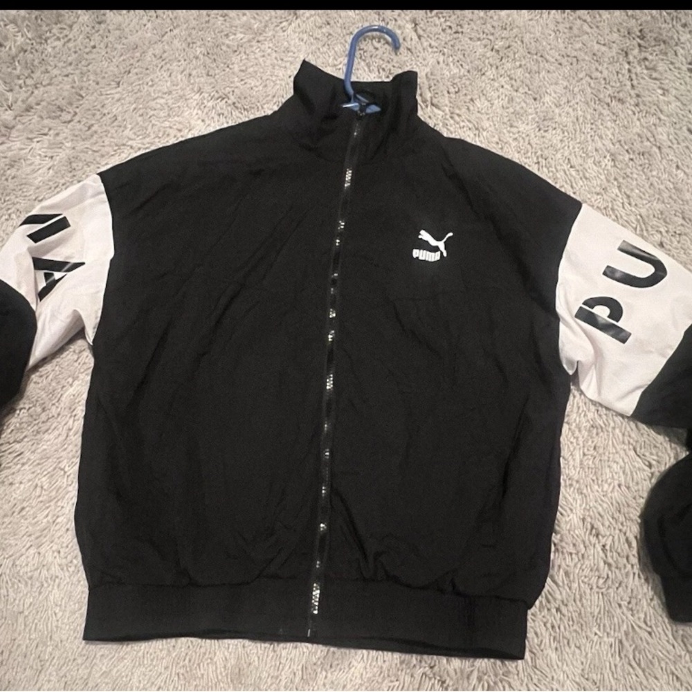 Puma Windbreaker Zip Up Logo Track Jacket